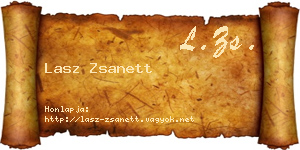 Lasz Zsanett névjegykártya
